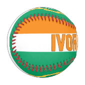 Balle De Baseball Drapeau de Côte d'Ivoire et armoiries patriotiques (Devant Gauche)