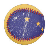 Balle De Baseball Drapeau de Grunge en Alaska (Devant Gauche)