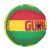 Balle De Baseball Drapeau de Guinée-Bissau et blason patriotique (Devant Gauche)