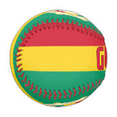 Balle De Baseball Drapeau de Guinée et armoiries patriotique (Devant Gauche)