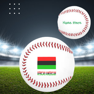 Balle De Baseball Drapeau de la diaspora afro-américaine vert person