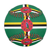 Balle De Baseball Drapeau de la Dominique (Dos)