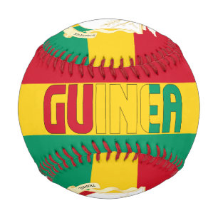 Balle De Baseball Drapeau de la Guinée et Armoiries Patriotique