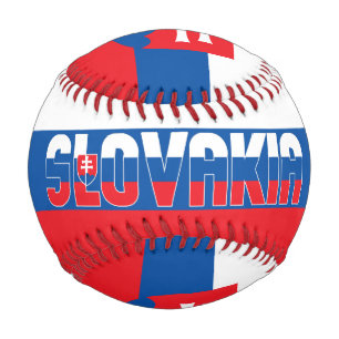 Balle De Baseball Drapeau de la Slovaquie et Armoiries Patriotique