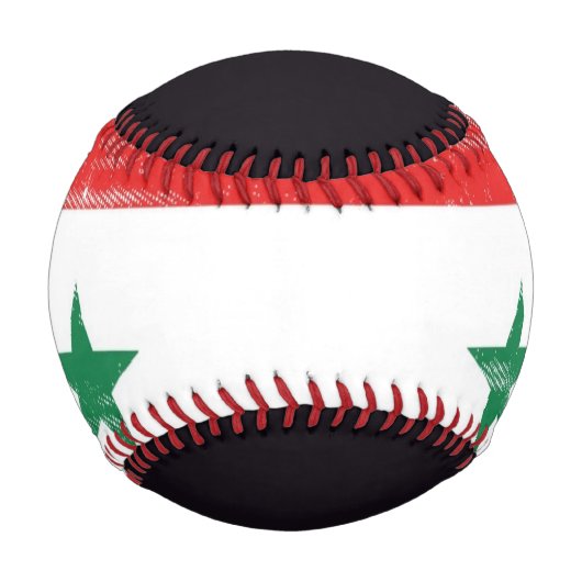 Balle De Baseball Drapeau de la Syrie. (Devant)