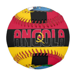 Balle De Baseball Drapeau de l'Angola et Armoiries Patriotique