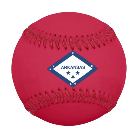 Balle De Baseball Drapeau de l'Arkansas (Devant)