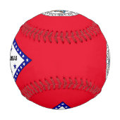 Balle De Baseball Drapeau de l'Arkansas (Dos)