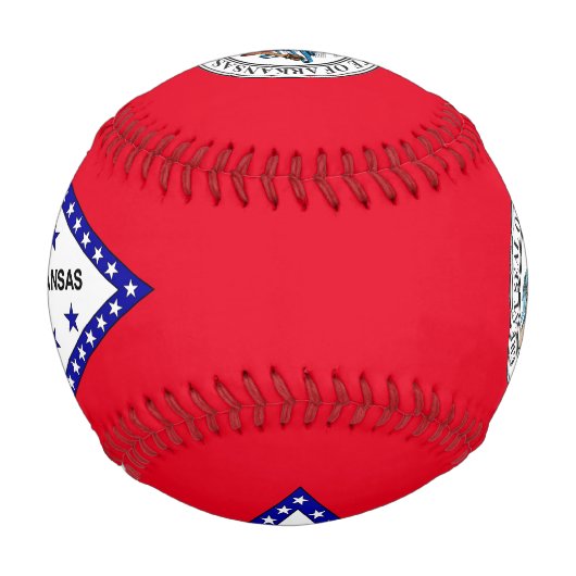 Balle De Baseball Drapeau de l'Arkansas (Dos)
