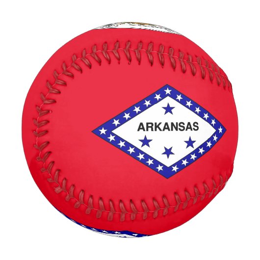 Balle De Baseball Drapeau de l'Arkansas (Devant Gauche)