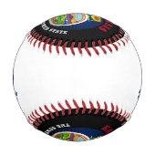 BALLE DE BASEBALL DRAPEAU DE L'ÉTAT DE KANSAS SUNLOWER (Dos)