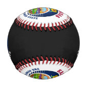 BALLE DE BASEBALL DRAPEAU DE L'ÉTAT DE KANSAS SUNLOWER (Devant)