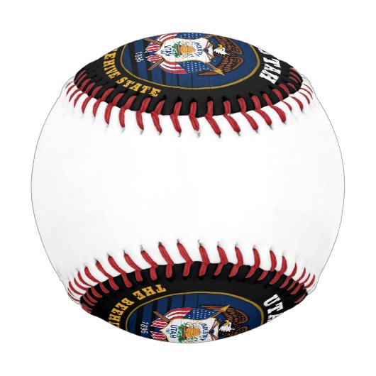 BALLE DE BASEBALL DRAPEAU DE L'ÉTAT D'UTAH BEEHIVE (Dos)