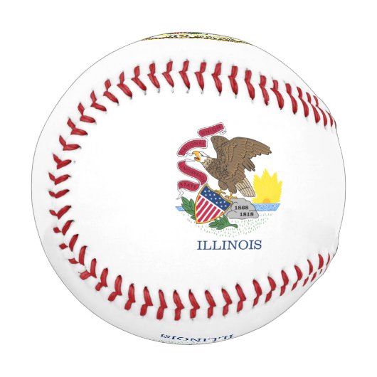 Balle De Baseball Drapeau de l'Illinois (Devant Gauche)