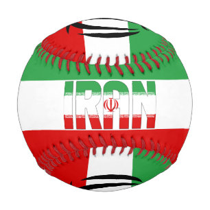Balle De Baseball Drapeau de l'Iran et Armoiries Patriotique
