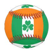 Balle De Baseball Drapeau de l'Irlande Shamrock (Dos)