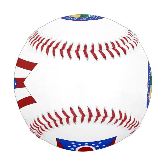 Balle De Baseball Drapeau de l'Ohio (Dos)