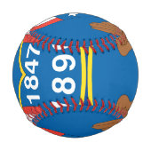 Balle De Baseball Drapeau de l'Utah (Dos)