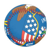 Balle De Baseball Drapeau de l'Utah (Devant Gauche)