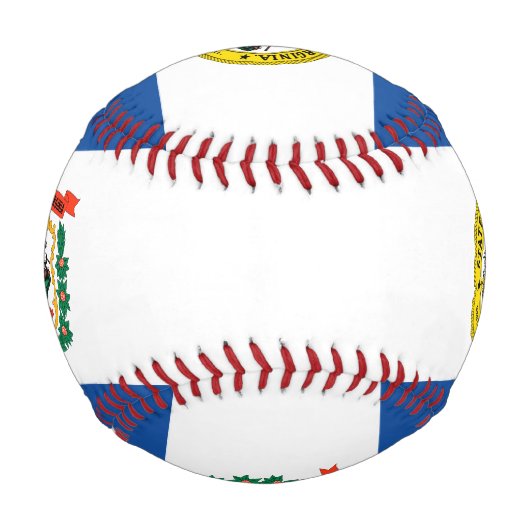 Balle De Baseball Drapeau de Virginie occidentale (Devant)
