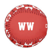 Balle De Baseball DRAPEAU D'Écriture Personnalisée Patriotique CANAD (Devant Gauche)