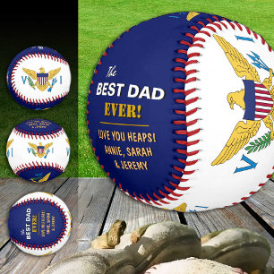 Balle De Baseball Drapeau des îles Vierges américaines meilleur papa