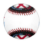BALLE DE BASEBALL DRAPEAU D'ÉTAT D'ALABAMA (Dos)