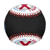 BALLE DE BASEBALL DRAPEAU D'ÉTAT D'ALABAMA (Devant)