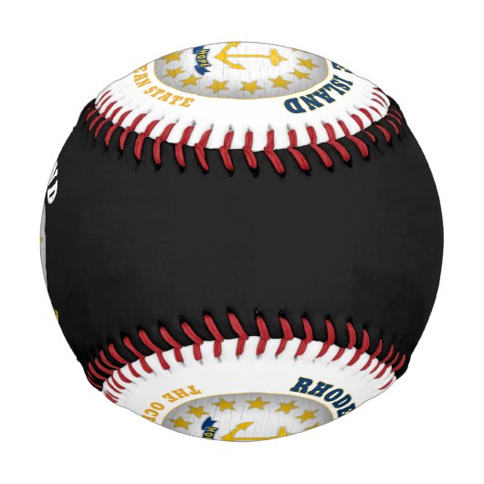 BALLE DE BASEBALL DRAPEAU D'ÉTAT DE L'OCÉAN DE L'ÎLE RHODE (Devant)