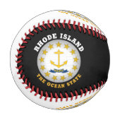 BALLE DE BASEBALL DRAPEAU D'ÉTAT DE L'OCÉAN DE L'ÎLE RHODE (Devant Gauche)