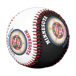 BALLE DE BASEBALL DRAPEAU D'ÉTAT DE MINNESOTA NORTH STAR