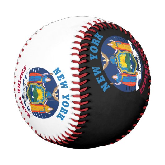 BALLE DE BASEBALL DRAPEAU D'ÉTAT DE NEW YORK (Angle)