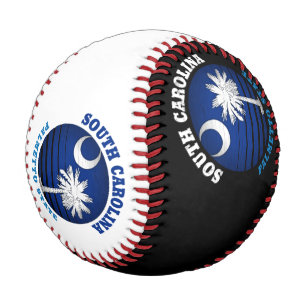 BALLE DE BASEBALL DRAPEAU D'ÉTAT DE PALMETTO DE CAROLINE SUD