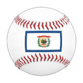 Balle De Baseball Drapeau d'État de Virginie-Occidentale (Devant)