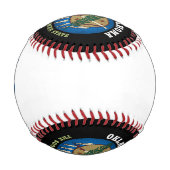 BALLE DE BASEBALL DRAPEAU D'ÉTAT D'OKLAHOMA (Dos)