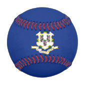 Balle De Baseball Drapeau d'État du Connecticut (Dos)