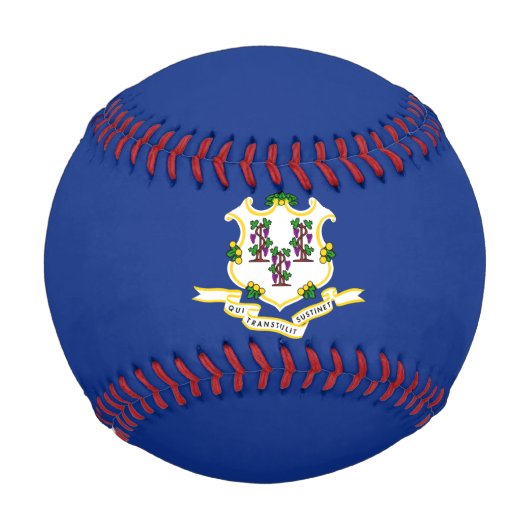 Balle De Baseball Drapeau d'État du Connecticut (Devant)