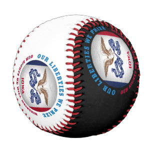 BALLE DE BASEBALL DRAPEAU D'ÉTAT IOWA HAWKEYE