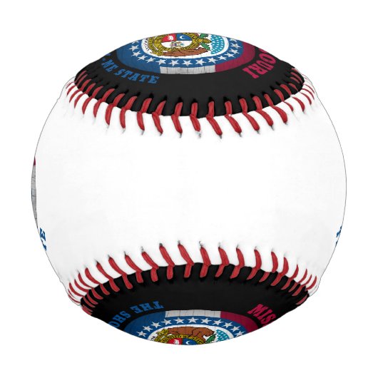 BALLE DE BASEBALL DRAPEAU D'ÉTAT MISSOURI SHOW-ME (Dos)