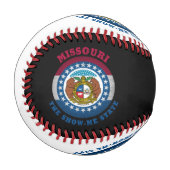 BALLE DE BASEBALL DRAPEAU D'ÉTAT MISSOURI SHOW-ME (Devant Gauche)