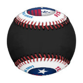 BALLE DE BASEBALL DRAPEAU D'ÉTAT TEXAS LONE STAR (Devant)
