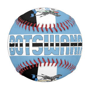 Balle De Baseball Drapeau du Botswana et blason patriotique