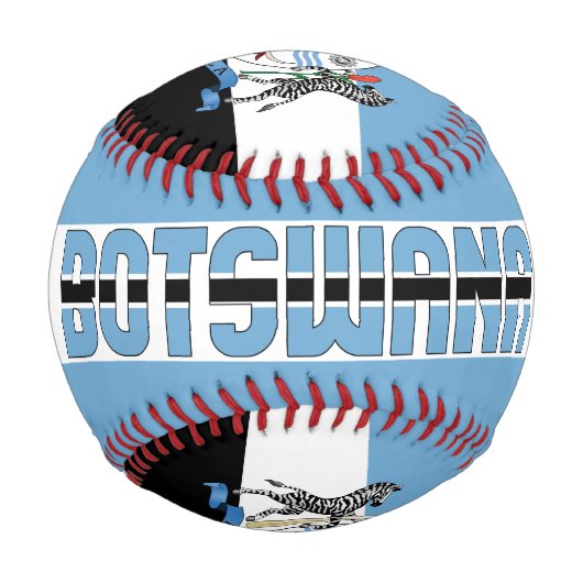 Balle De Baseball Drapeau du Botswana et blason patriotique (Devant)