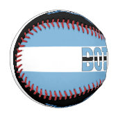 Balle De Baseball Drapeau du Botswana et blason patriotique (Devant Gauche)