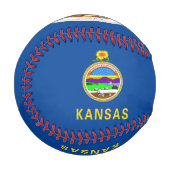 Balle De Baseball Drapeau du Kansas (Devant Gauche)