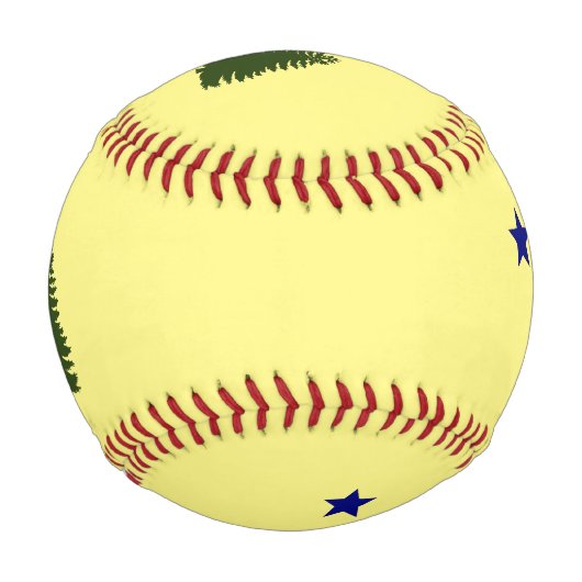 Balle De Baseball Drapeau du Maine (1901) baseball (Dos)