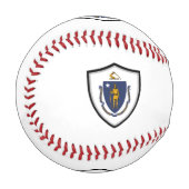 Balle De Baseball Drapeau du Massachusetts (Devant Gauche)