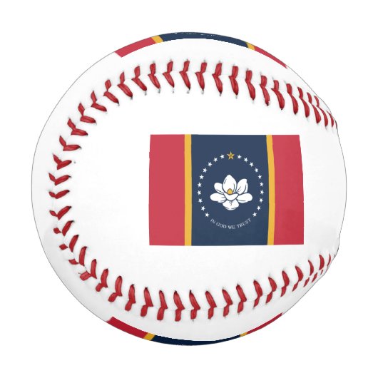 Balle De Baseball Drapeau du Mississippi (Devant Gauche)
