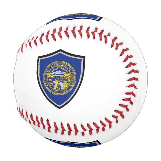 Balle De Baseball Drapeau du Nebraska (Devant Droite)