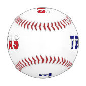 Balle De Baseball Drapeau du Texas (Devant)